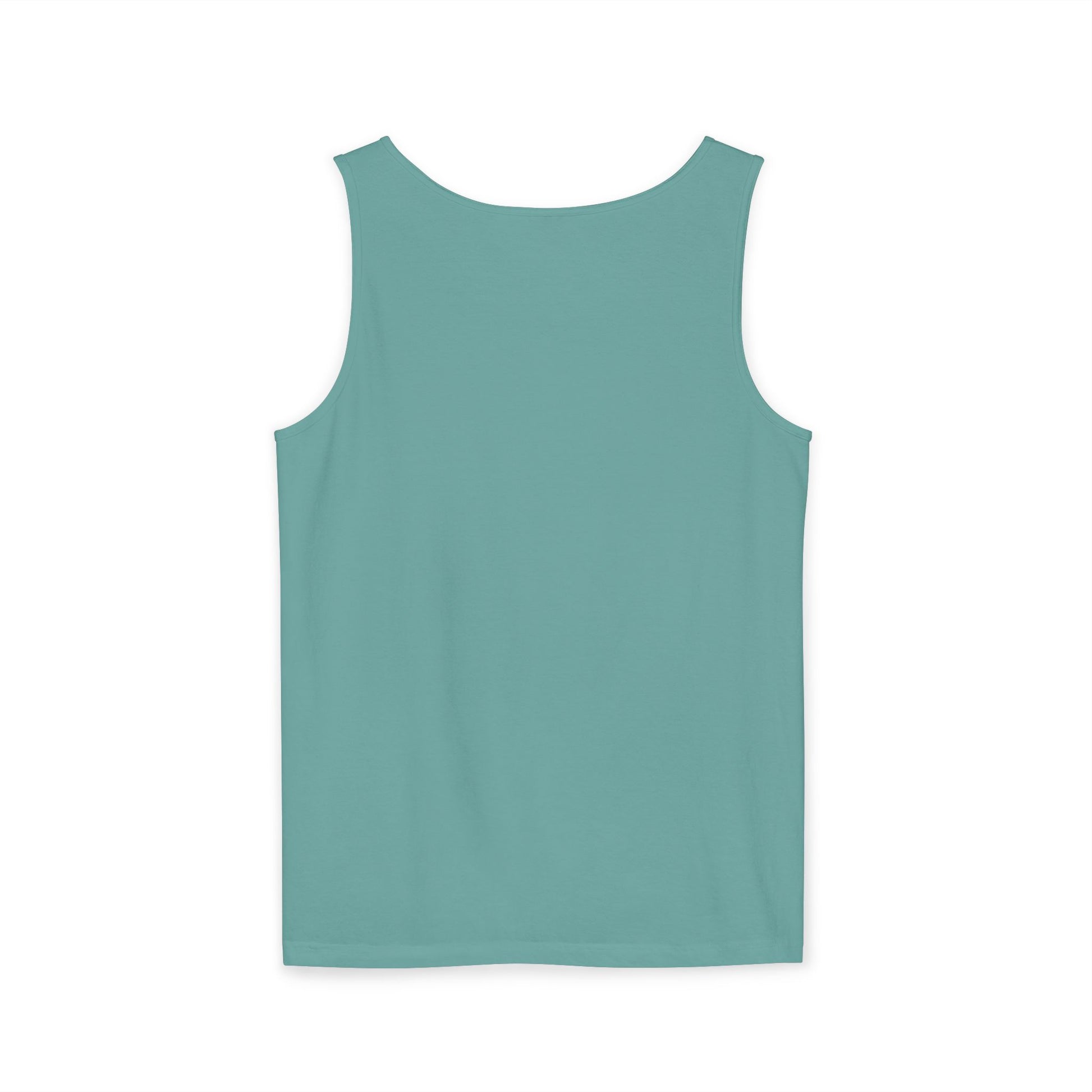 Bee-Inspired Garment-Dyed Tank Top, Youthful Vibe, Summer Wear, Gift for Her, Nature Lover's Apparel, Floral Design
