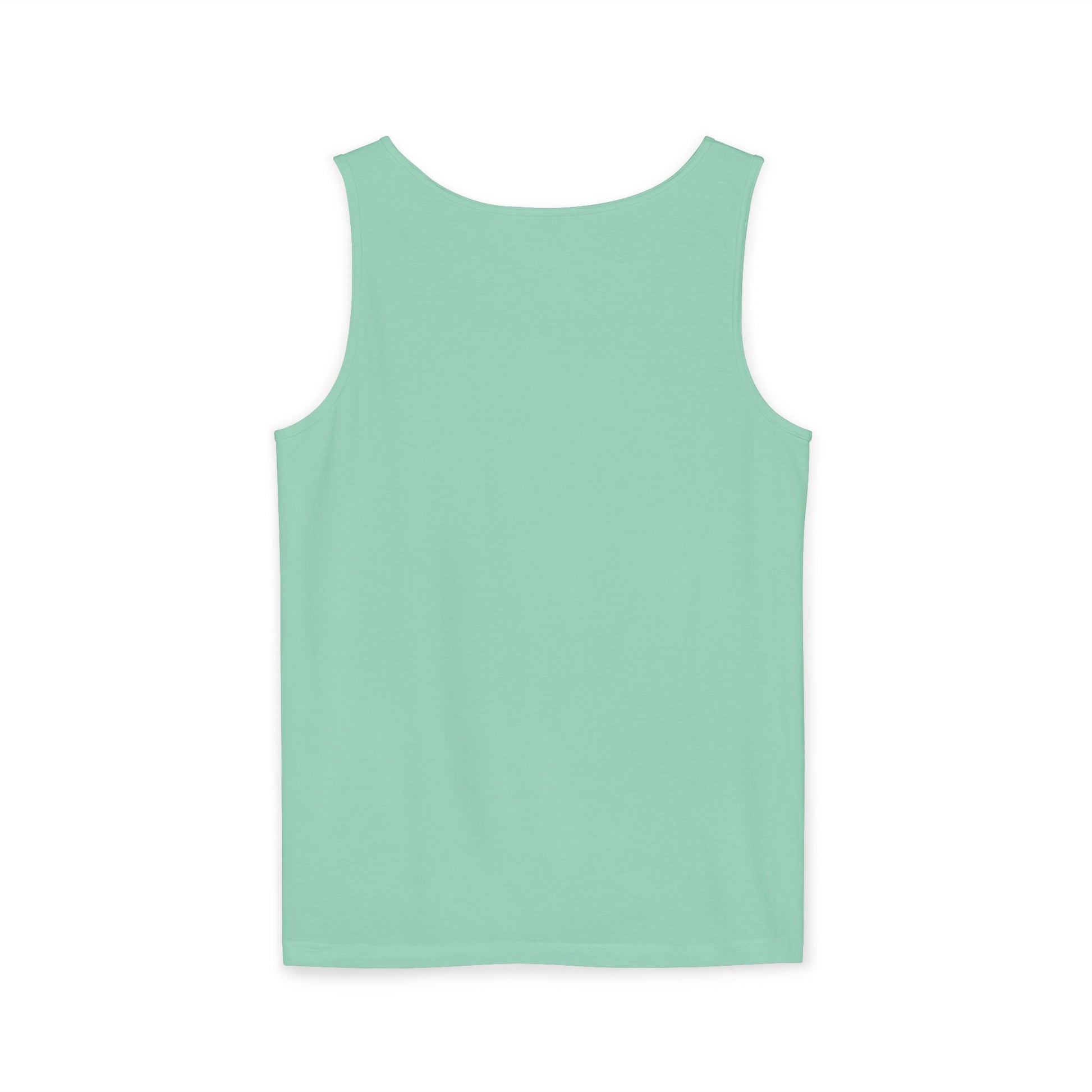 Bee-Inspired Garment-Dyed Tank Top, Youthful Vibe, Summer Wear, Gift for Her, Nature Lover's Apparel, Floral Design