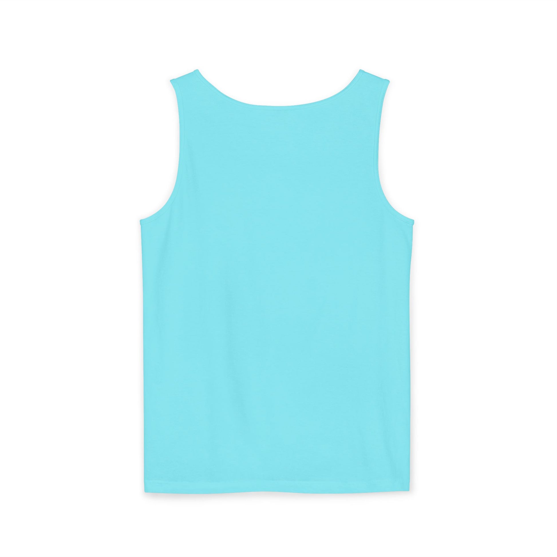 Bee-Inspired Garment-Dyed Tank Top, Youthful Vibe, Summer Wear, Gift for Her, Nature Lover's Apparel, Floral Design