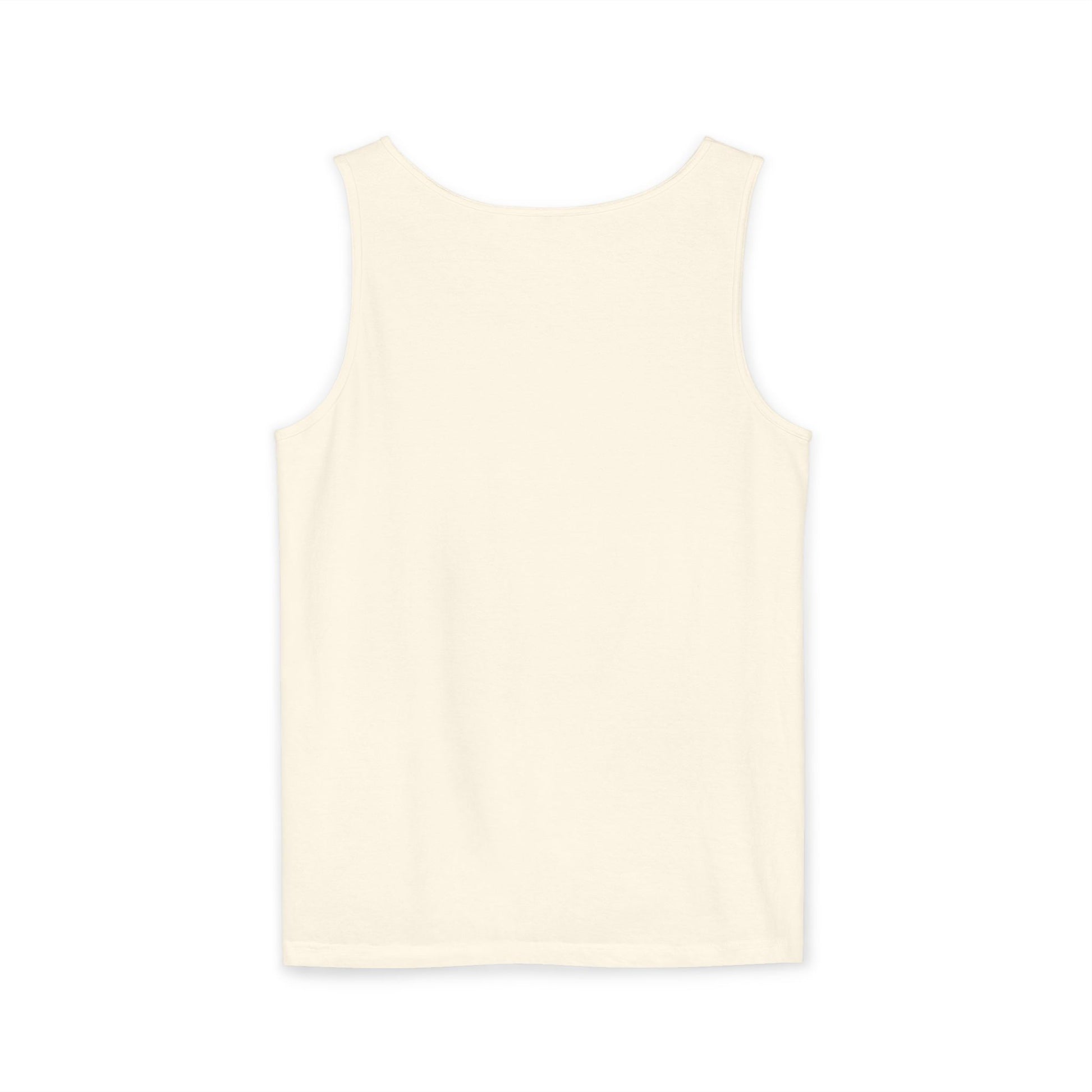 Bee-Inspired Garment-Dyed Tank Top, Youthful Vibe, Summer Wear, Gift for Her, Nature Lover's Apparel, Floral Design
