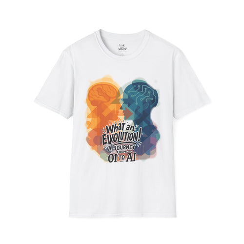 "From OI to AI" Graphic Unisex T-Shirt – Tech Evolution Design | Ethically Made, Softstyle Cotton, Thoughtful Gift for Innovators & Creatives