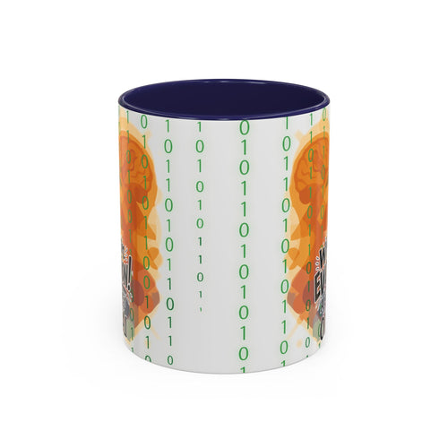 AI Evolution Accent Coffee Mug – 11oz Tech-Inspired Ceramic Cup, Gift for Coders, Programmers & Creative Thinkers